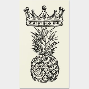 Pineapple King Illustration Posters and Art
